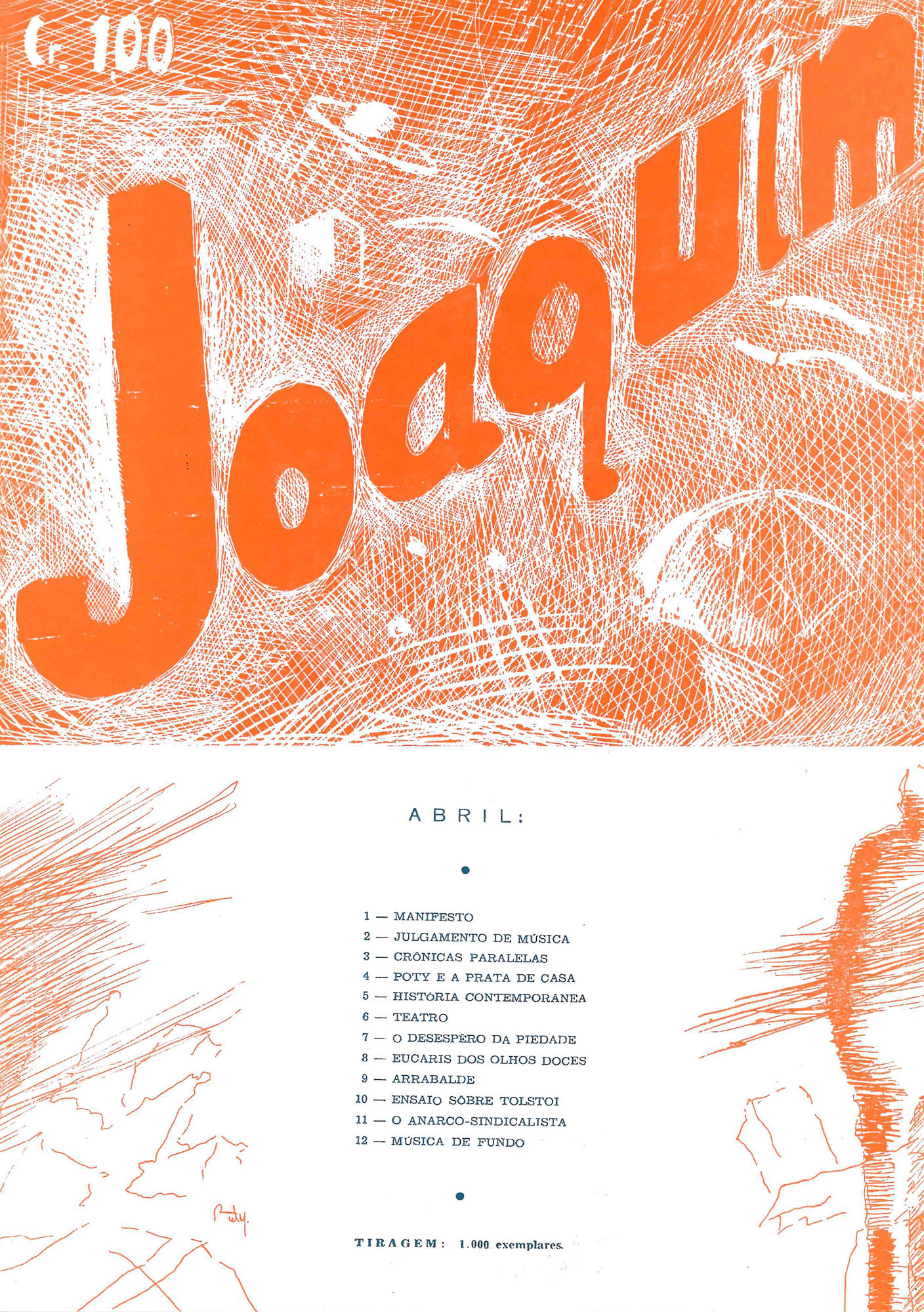 Capa da primeira edição do jornal Joaquim