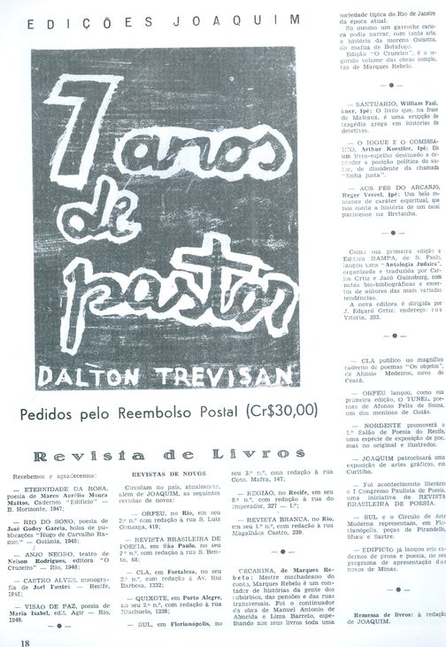 Anúncio livro renegado Dalton