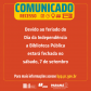 Comunicado de feriado