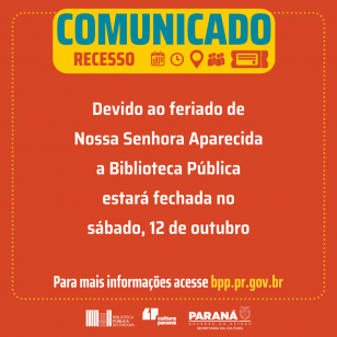 Comunicado do dia 12 de outubro