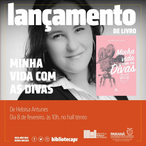Banner - Lançamento do livro Minha Vida com as Divas