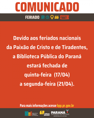 Comunicado dia 17 a 21