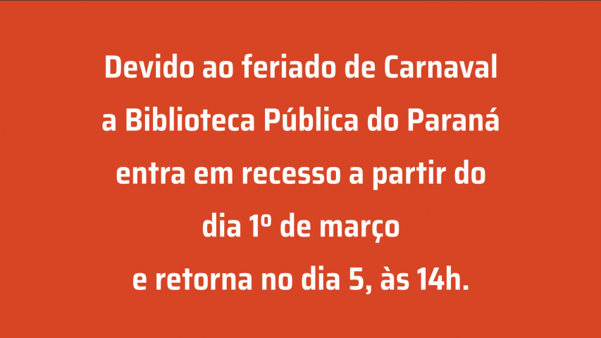 Comunicado do Recesso de Carnaval