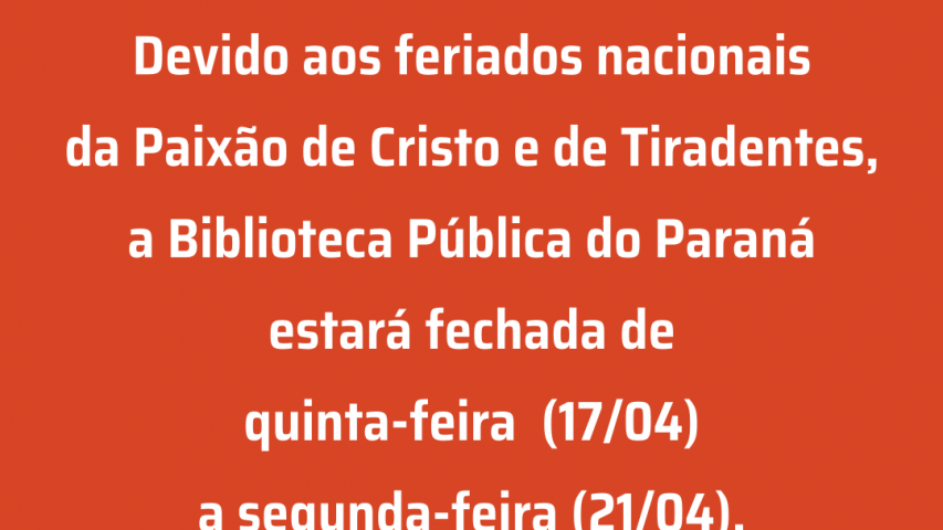 Comunicado dia 17 a 21
